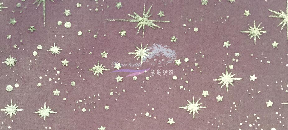 玩具面料,密絲絨燙星星 玩具面料,密絲絨燙星星